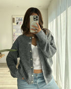 anna knit cardigan grey