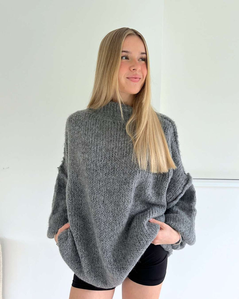 celine knit sweater grey