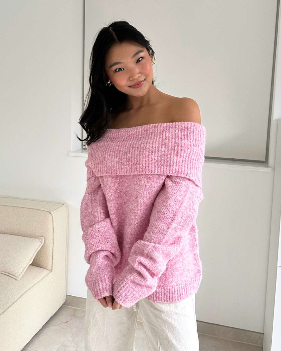 kelly knit sweater pink