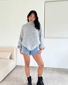 celine knit sweater light grey