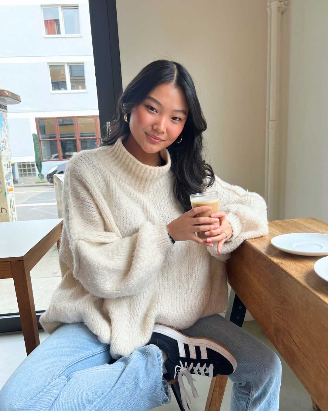 celine knit sweater creme