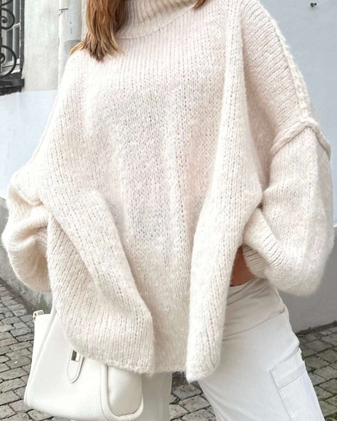 celine knit sweater creme