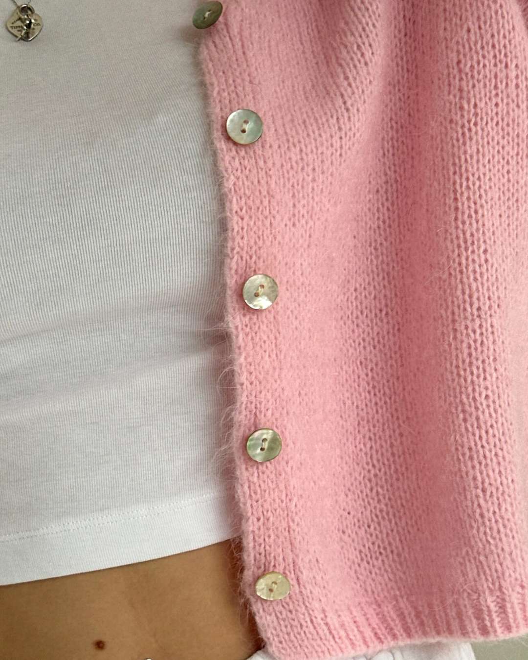 taylor cardigan baby pink