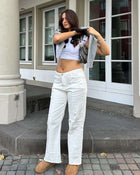 strechy jeans white