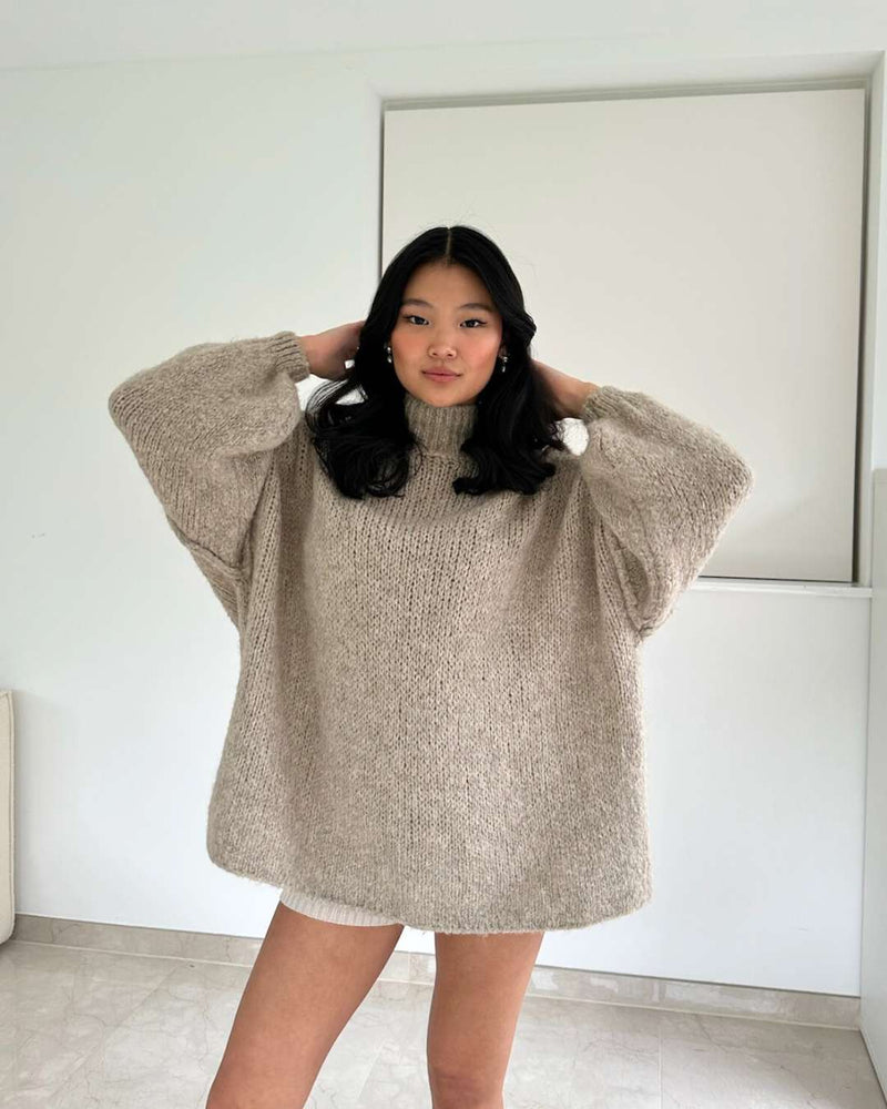 celine knit sweater mauve